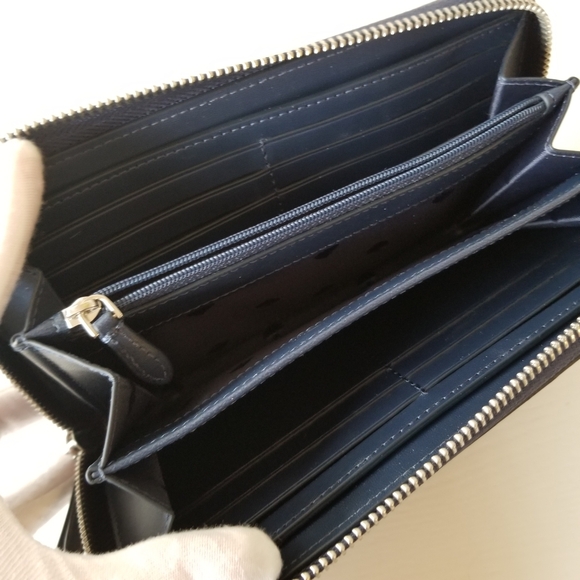Kate Spade Zip Around Continental Navy Wallet - Picture 10 of 11